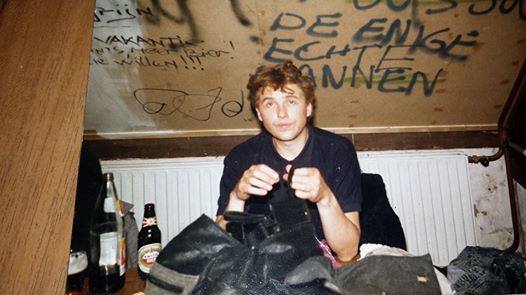 George Kooymans backstage photo May 22, 1987 Hilversum - Tagrijn